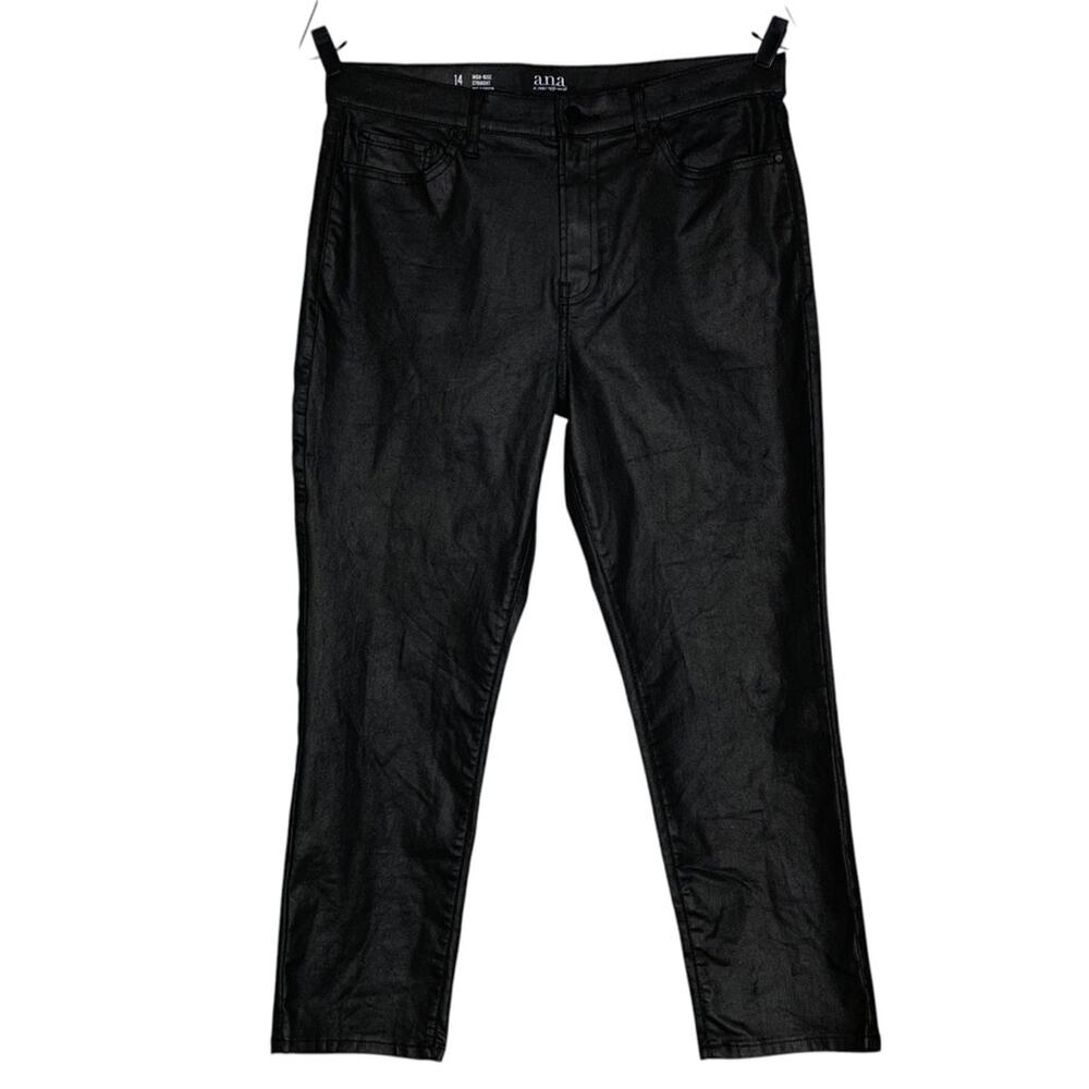 a.n.a. NWT a New Approach Jeans Black Straight Leg 5 Working Pocket Size 14